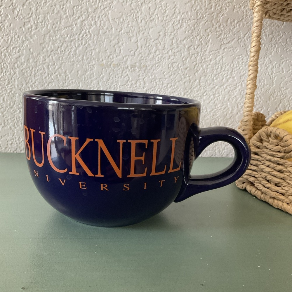 Oversized BUCKNELL UNIVERSITY blue Coffee Mug Candle Rare